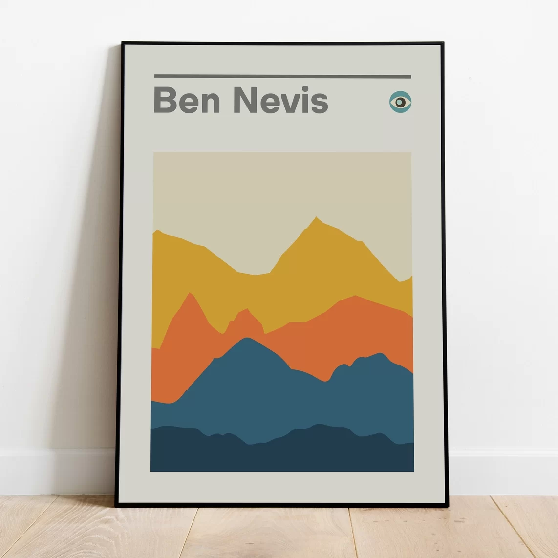 Jafa Orange Ben Nevis Scotland Mountain Camping Print