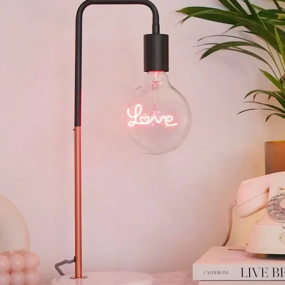 Steepletone LED Love Text Light Bulbs Screw Up Style