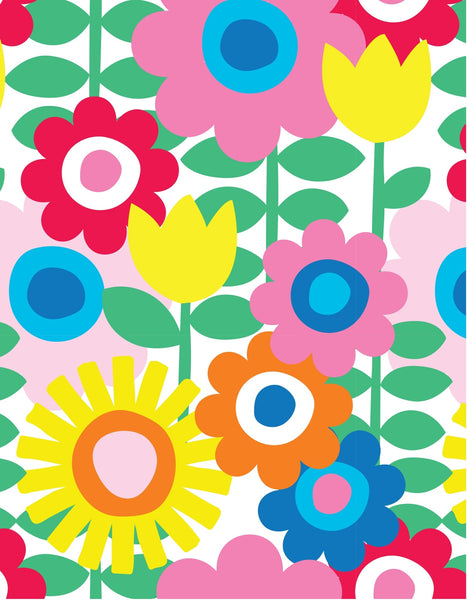 Toby Tiger 5 Sheets Flower Power Wrapping Paper