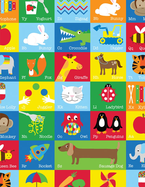 Toby Tiger 5 Sheets Alphabet Wrapping Paper