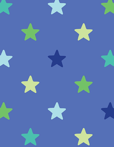 Toby Tiger 5 Sheets Blue Star Wrapping Paper