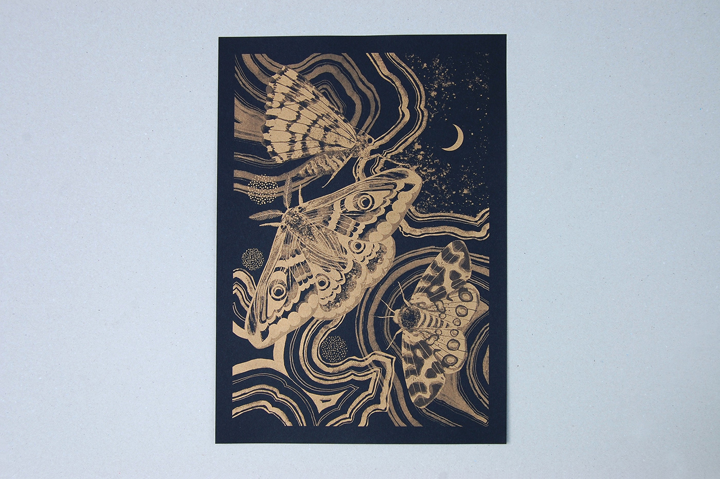 Printer Johnson Autumn Nights - Risograph Print A3 Framed Riso Print