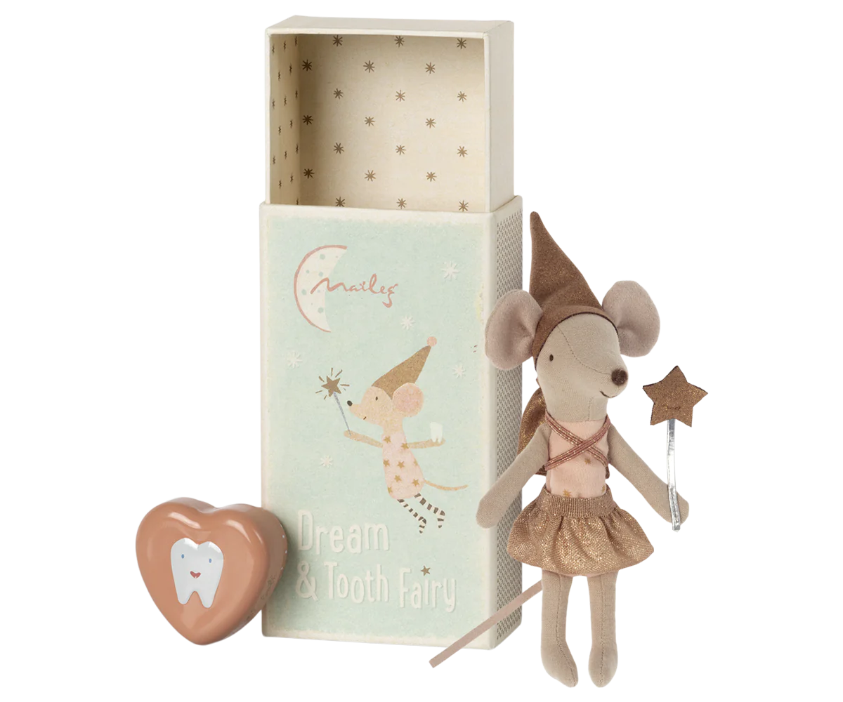 Maileg Tooth Fairy Big Sister Mouse in Matchbox