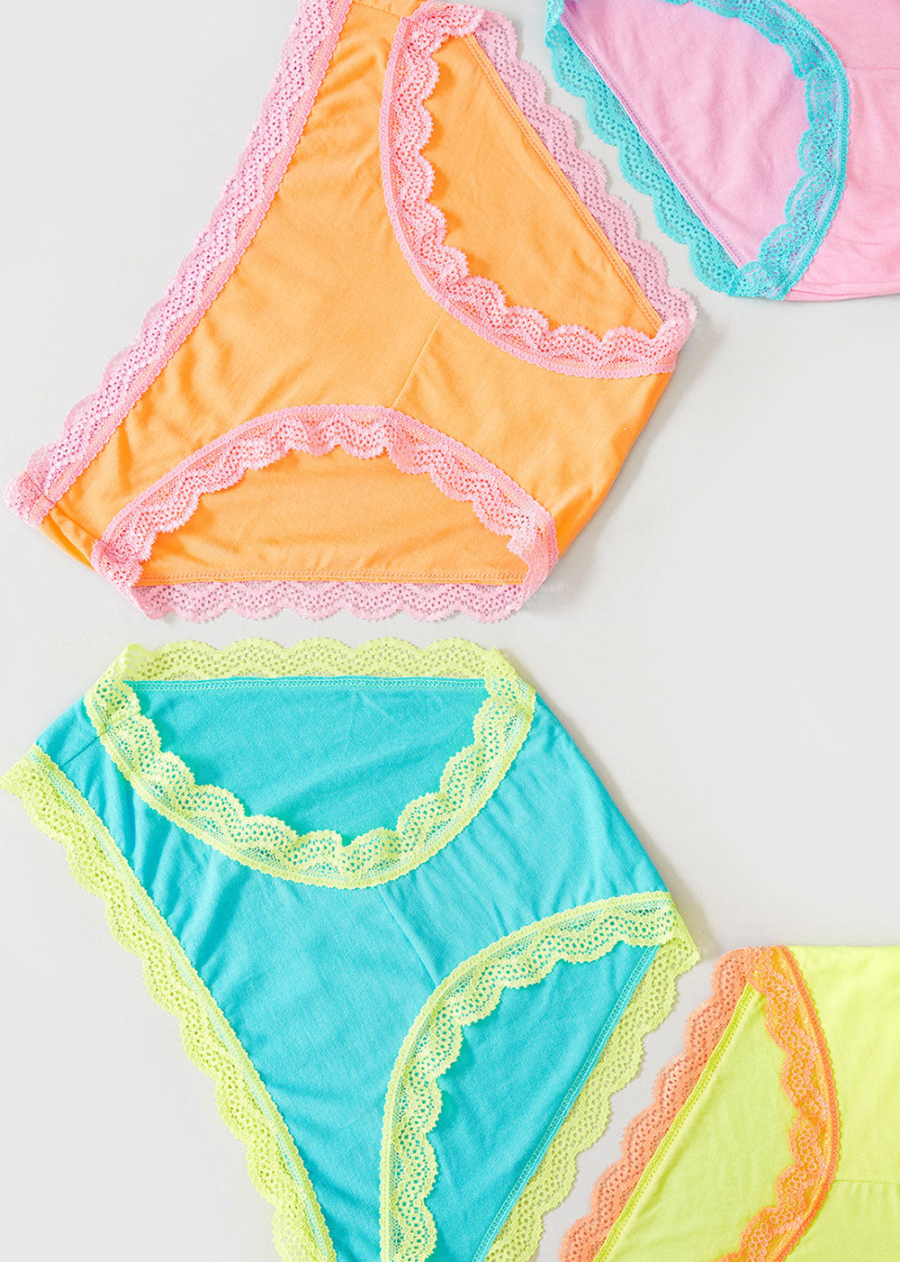 Stripe and Stare Original Knicker Four Pack - Neon Candy