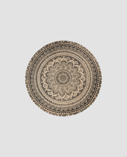 Nordal Mat Round Carpet, Black Print