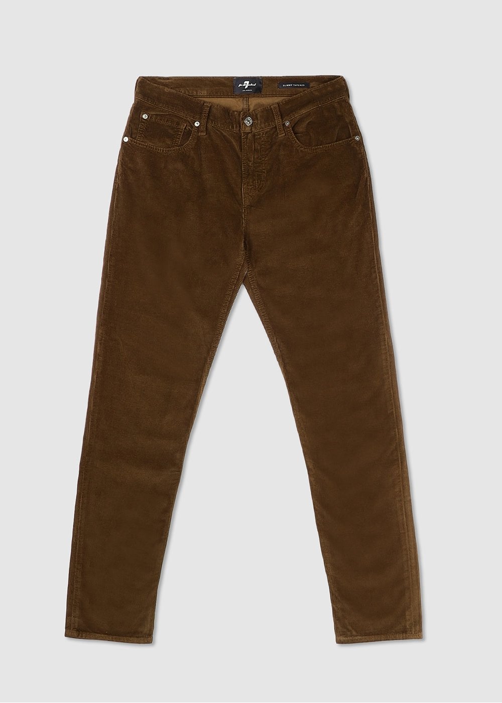 7 For All Mankind  Mens Slimmy Tapered Corduroy Jeans In Brown