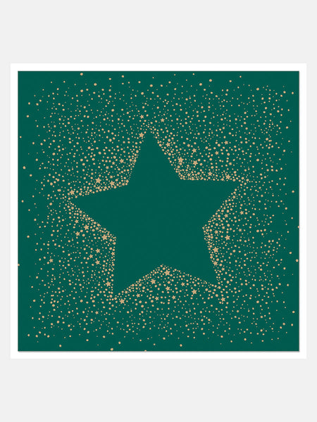 ARTEBENE Green Festive Star Napkins