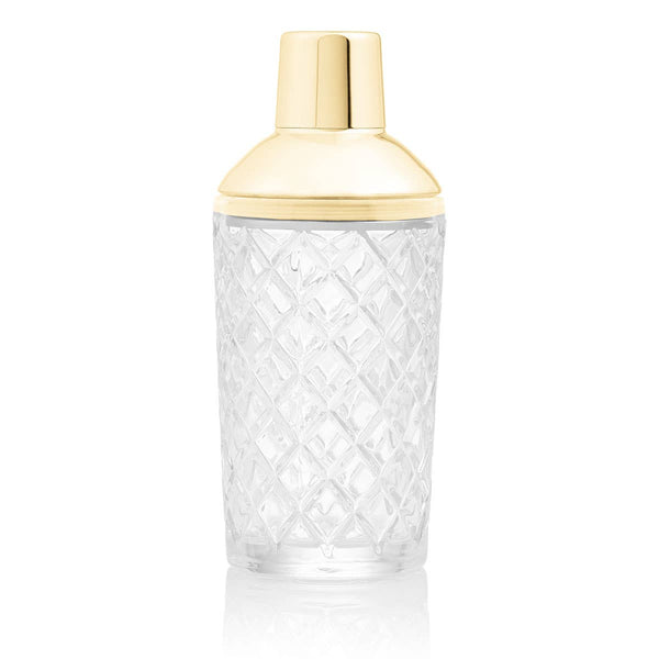 Uberstar Glass Cocktail Shaker with Gold Colour Lid