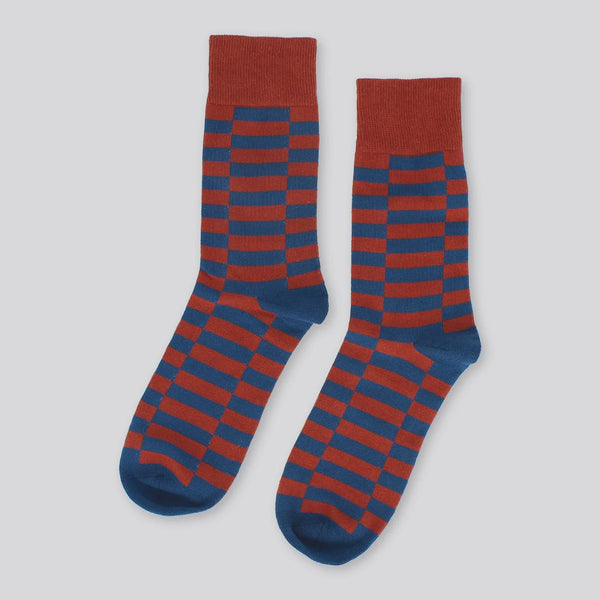 livs Pair of Socks - Men's Check Navy