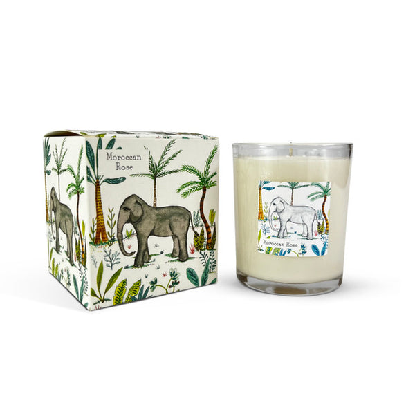 Heaven Scent Moroccan Rose 20cl Jungle Range Illustrated Candle