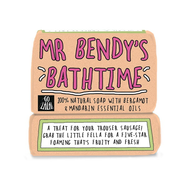 GO LA LA Mr Bendy's Bathtime Soap Bar Funny Rude Novelty Gift