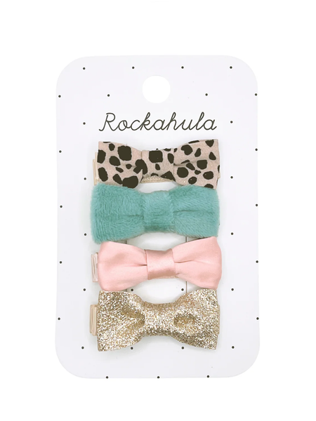 Rockahula Leopard Love Mini Bow Clips