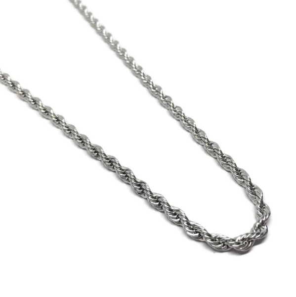 LONDONWORKS Crypt | Stainless Steel Rope Chain Necklace | Silver
