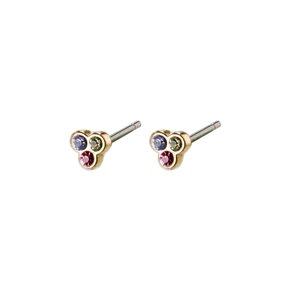 Pilgrim Caily Gold Plated Multi Coloured Stud Earrings