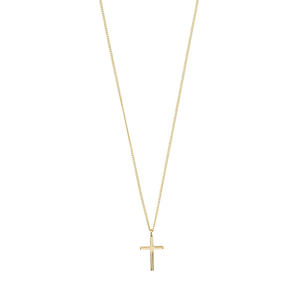 Pilgrim Daisy Recycled Gold Cross Pendant Necklace