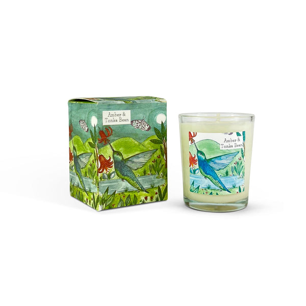Heaven Scent Amber & Tonka Bean 9cl Illustrated Candle