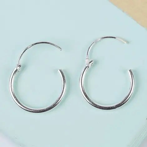 Lisa Angel Sterling Silver Hoop Earrings