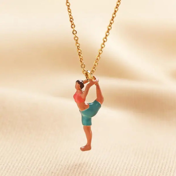 Lisa Angel Yoga Lady Pendant Necklace
