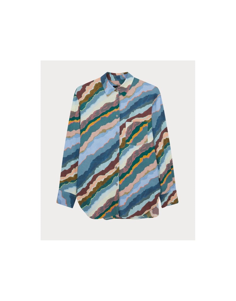 Paul Smith Paul Smith Watercolour Stripes Shirt Col: 92 Multicolour, Size: 12