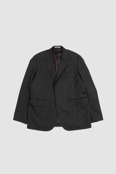 Auralee Bluefaced Wool Dobby Over Jacket Charcoal