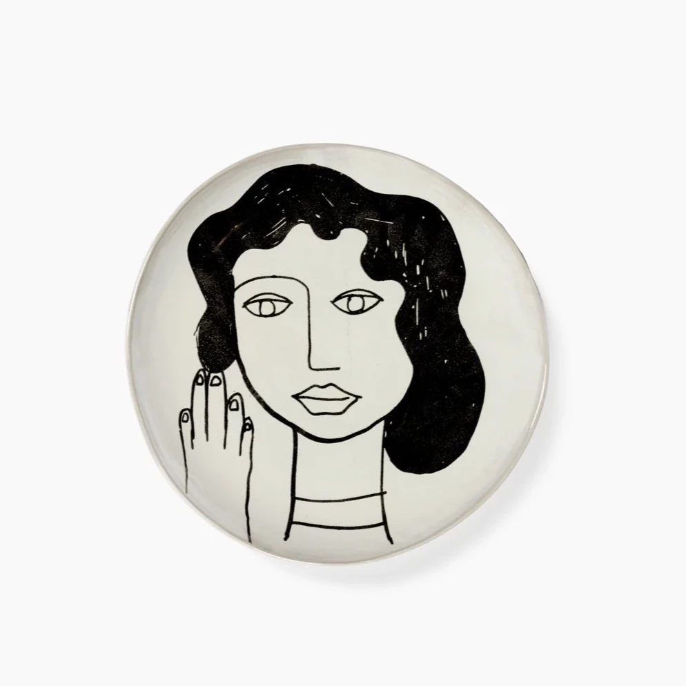 Serax Medium Sized Plate with a Woman's Face (Ø 25cm)