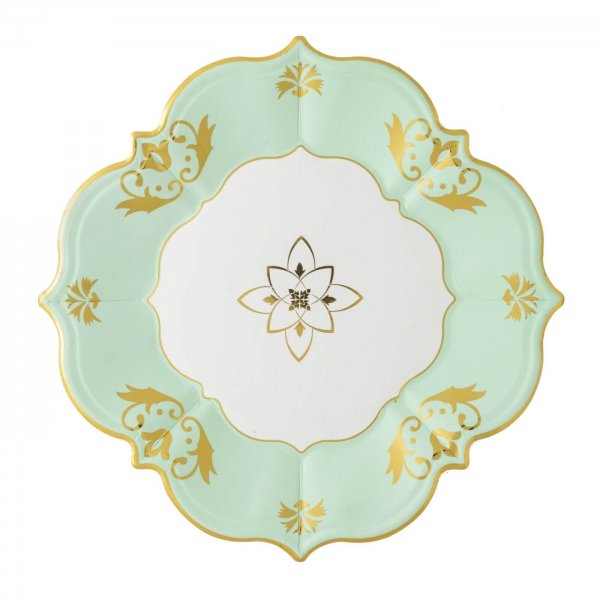 Eid Creations Iznik Floral Mint Lunch Plate