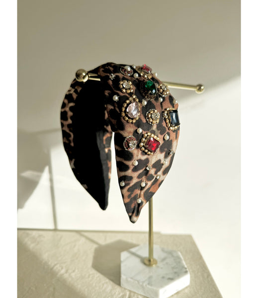 Namjosh Embroidered Headband - Leopard