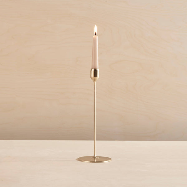 Aaron Probyn - Flute Brass Candlestick, Brushed: Large