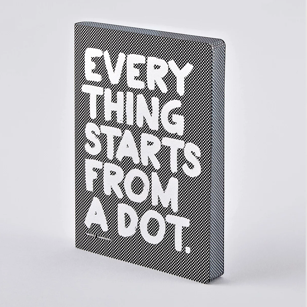 Nuuna Notebook Leather Cover Graphic L Everything Starts From A Dot