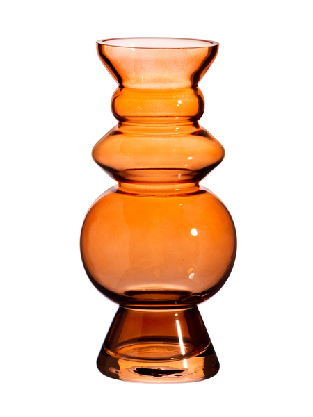 Sass & Belle  Selina Glass Vase - Dark Amber