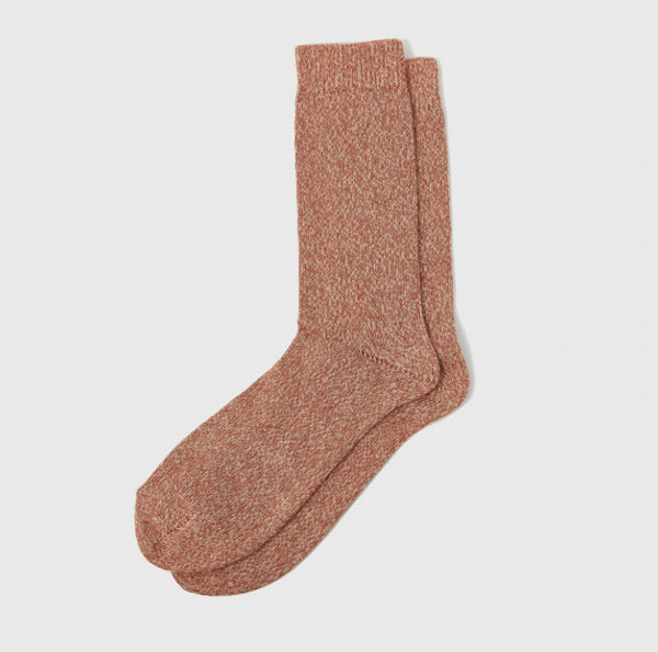 Rove Knitwear Organic Cotton Socks, Paprika Marl