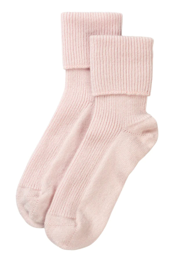 Rosie Sugden Icing Pink Cashmere Socks