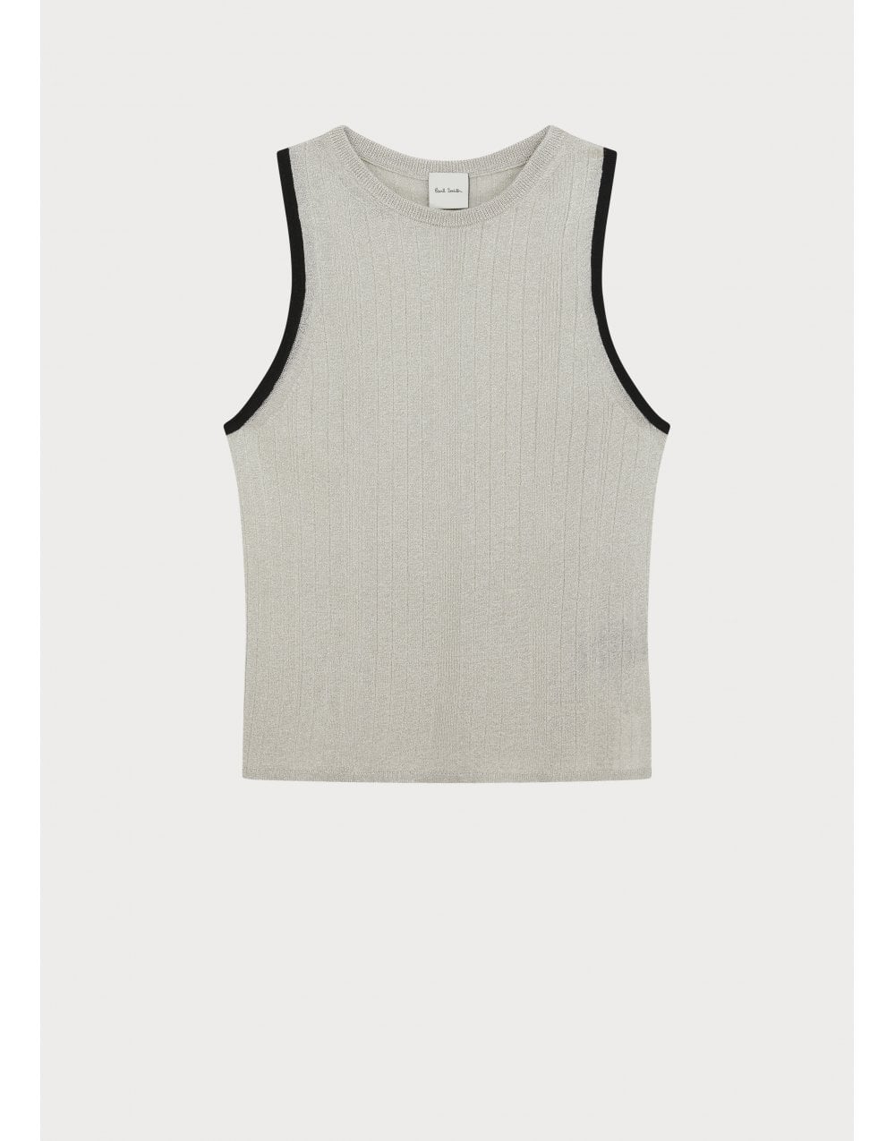 Paul Smith Paul Smith Sleeveless Sparkle Trim Detail Knitted Vest Col: 02 Off Whi