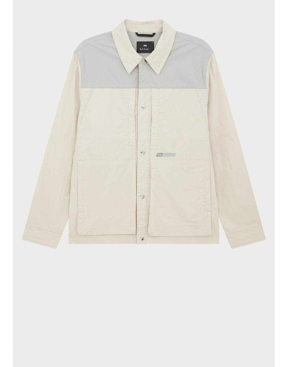 Paul Smith Paul Smith Nylon Mix Overshirt Style Jacket Col: 71 Grey Beige, Size: