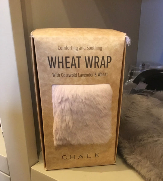 Chalk UK Luxury Faux Fur Wheat Wrap - Soft Pink