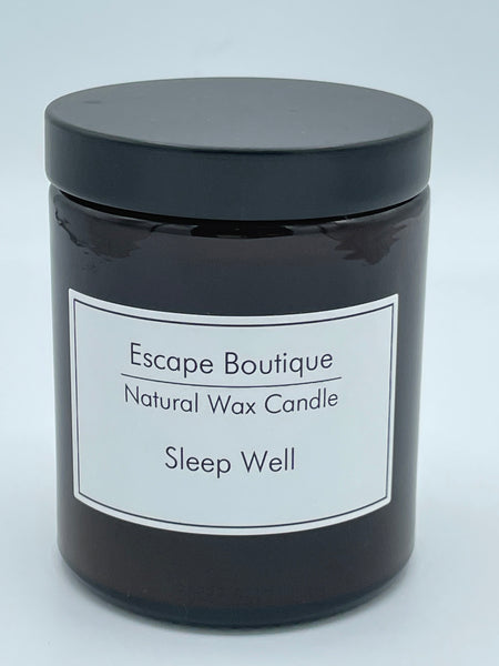 Heaven Scent Incense Ltd Sleepwell (Lavender and Bergamot) 180ml Brown Pot Natural Vegetable Wax Candle
