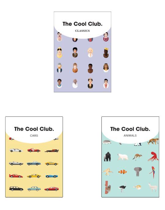 The Cool Club Deck of Cards; Classic, Animals and Cars
