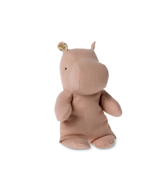 Maileg Small Hippo Soft Toy, Soft Rose