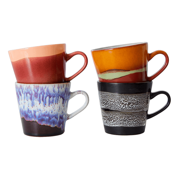 HK Living 70s Ceramics Americano Mugs | Friction | Set of 4