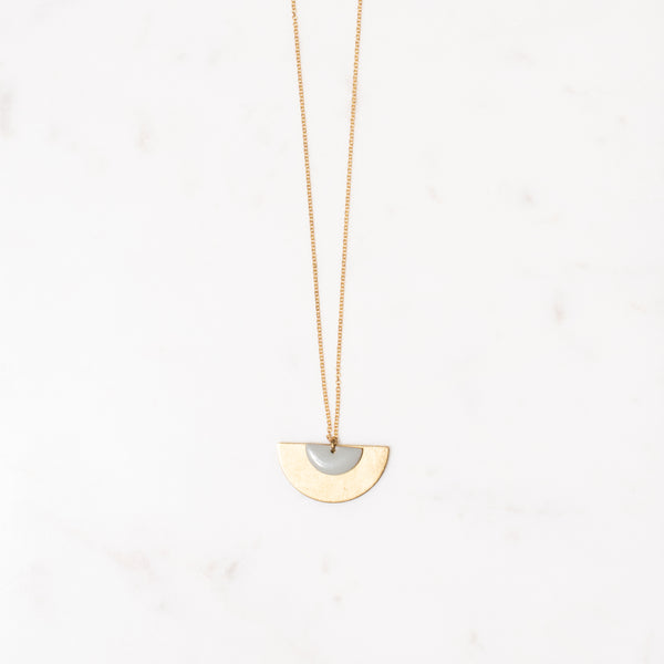 State Of A Peach Long Enamel Necklace