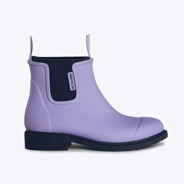 Merry People | Bobby Ankle Wellington Boot | Lavender & Navy