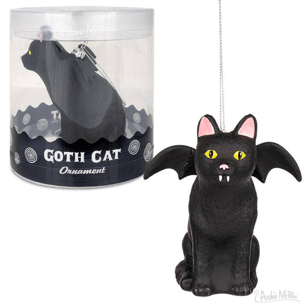 Incognito Goth Cat Christmas Ornament