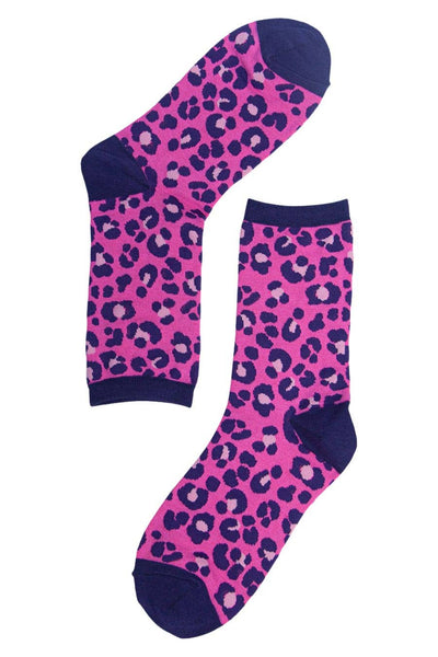 Sock Talk Bamboo Leopard Print Socks | Pink
