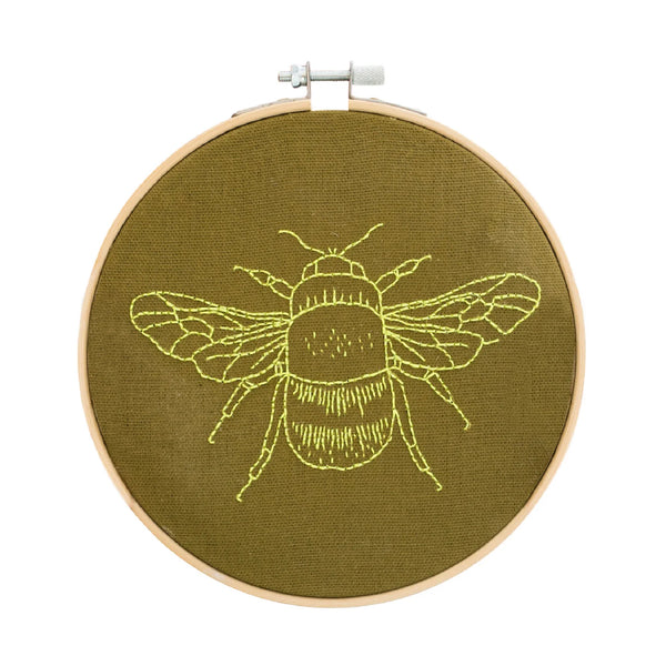 Cotton Clara Bee Embroidery Hoop Kit