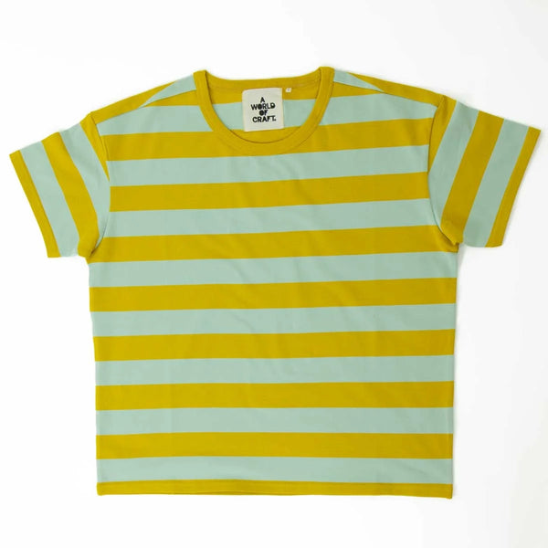 Sunshine and Snow Awoc Men's Short Sleeve T-Shirt - Mustard & Turquoise