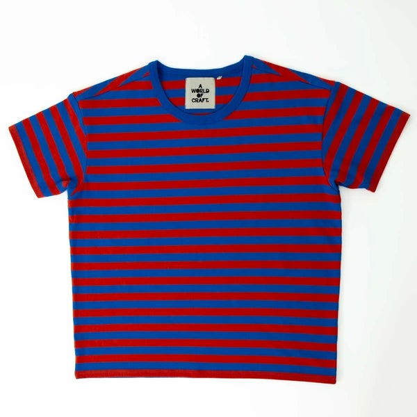 Afroart Awoc Men's Short Sleeve T-Shirt - Red & Blue