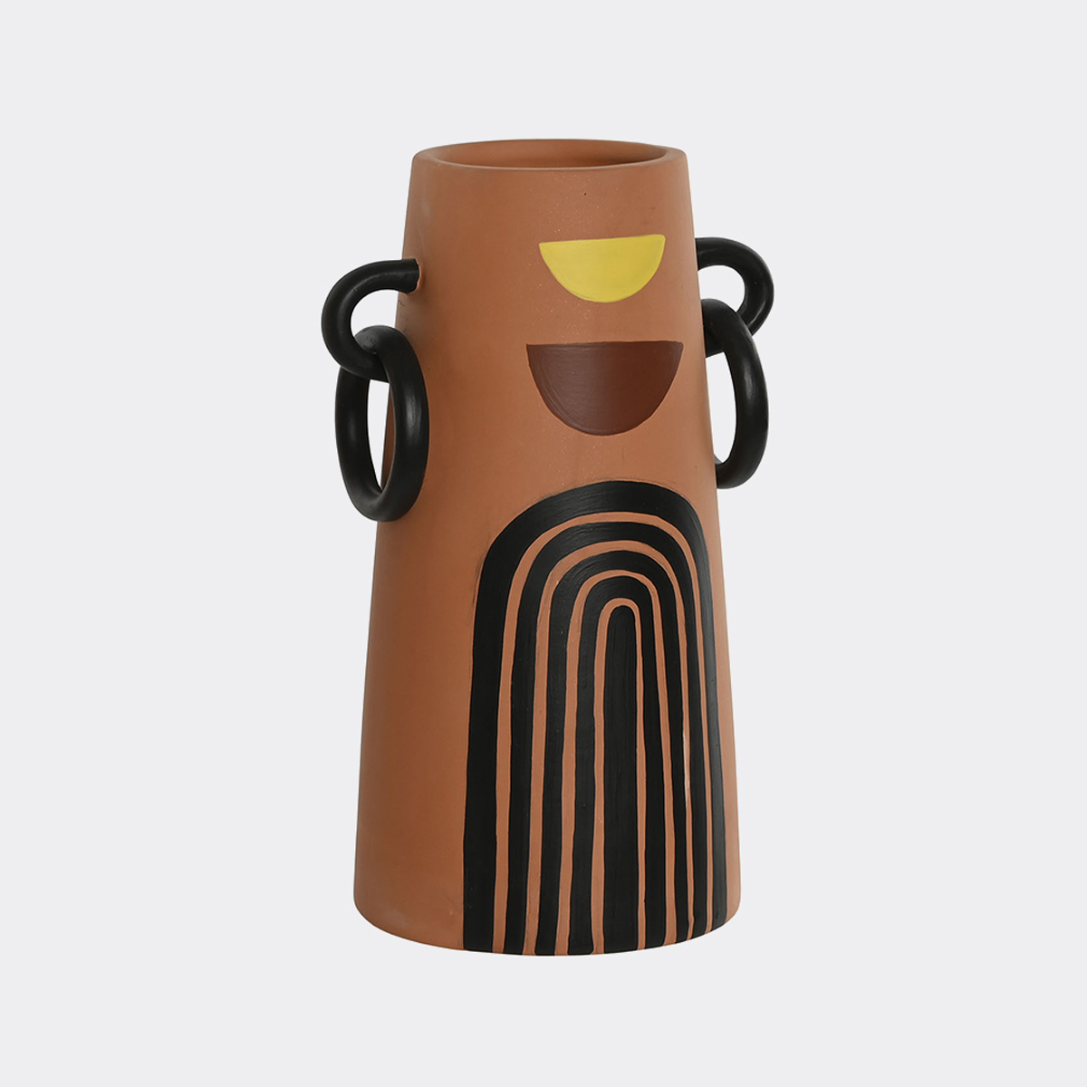 pura-cal-painted-terracotta-vase-with-ethnic-motifs-in-black