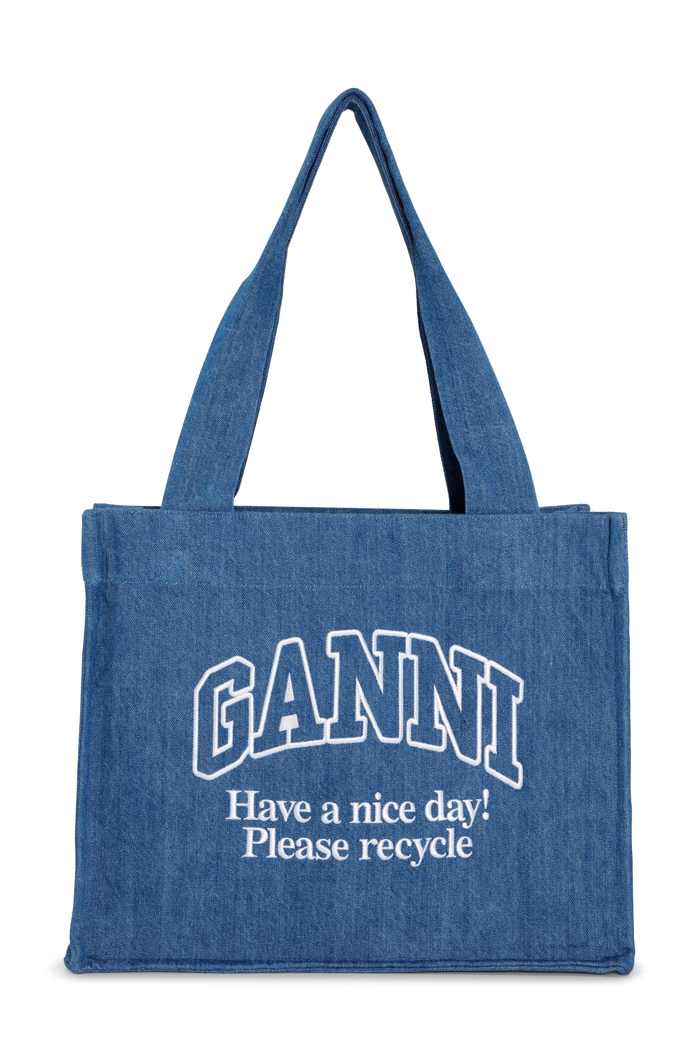 Ganni Large Easy Shopper - Denim