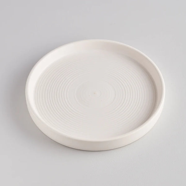 St Eval Candle Company Candle Plate Large Matt White