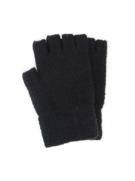 POM Black Ladies Fingerless Gloves